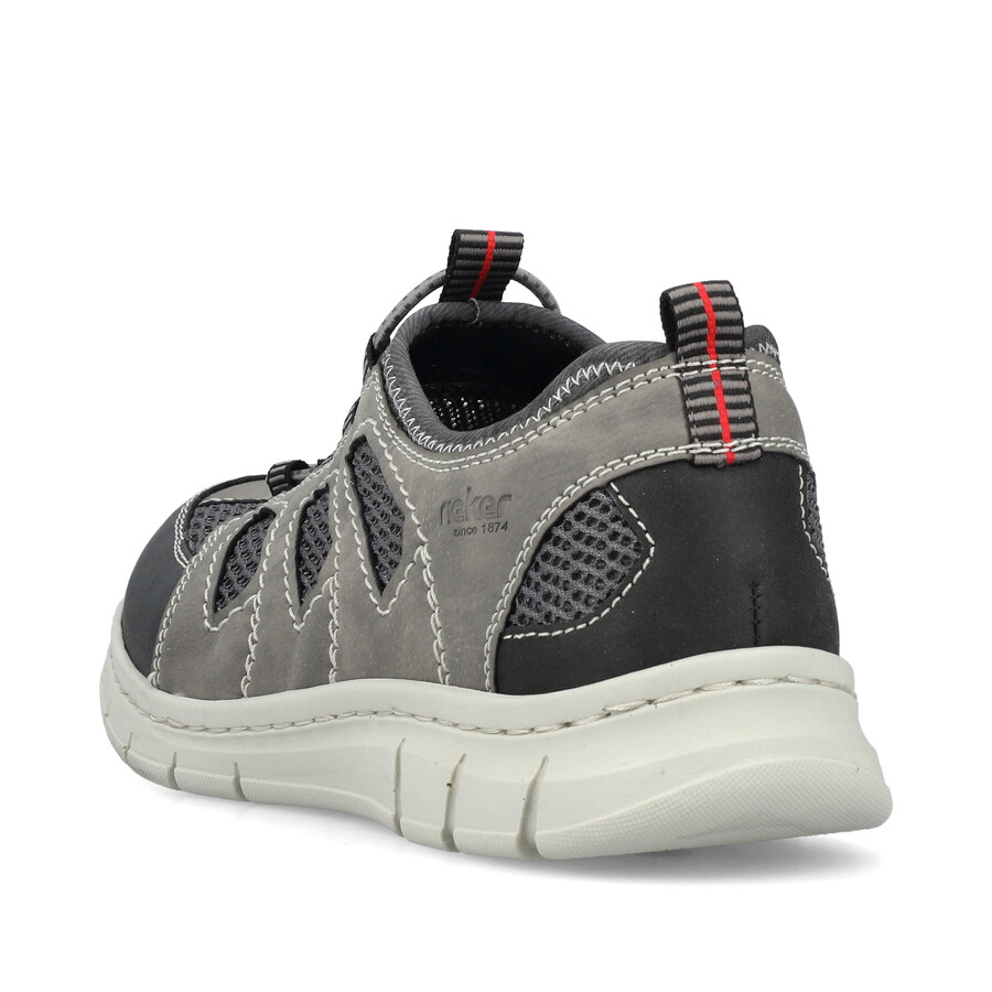zapatos elásticos grises para hombre rieker b7762-45