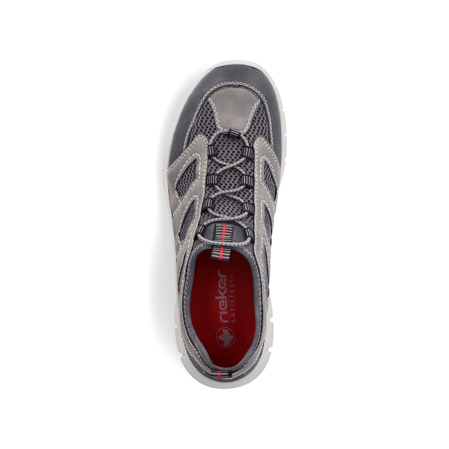 zapatos elásticos grises para hombre rieker b7762-45