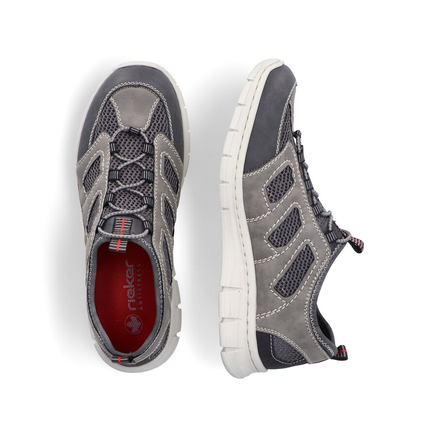 zapatos elásticos grises para hombre rieker b7762-45