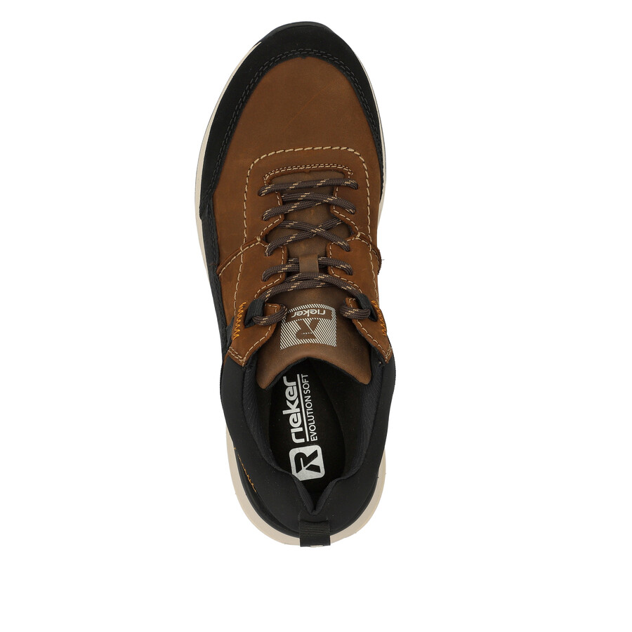 zapatos elásticos marrones para hombre rieker sport u0100-22
