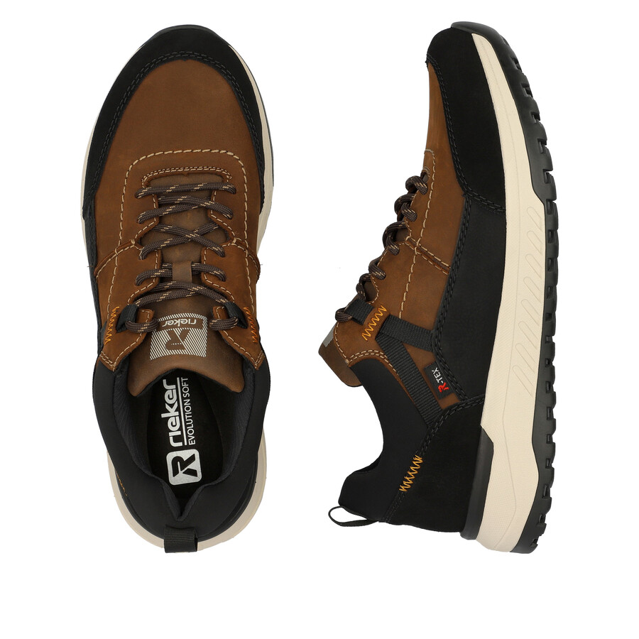 zapatos elásticos marrones para hombre rieker sport u0100-22