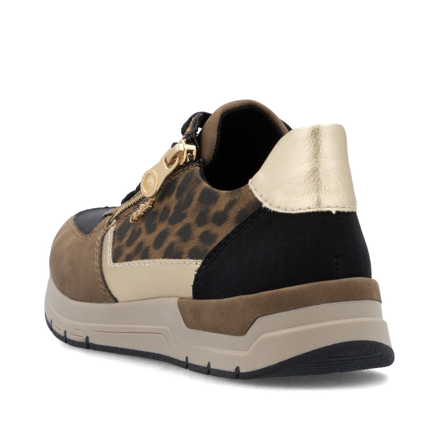 zapatos marrones con cremallera para mujer rieker 58902-24