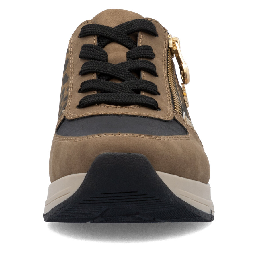 zapatos marrones con cremallera para mujer rieker 58902-24