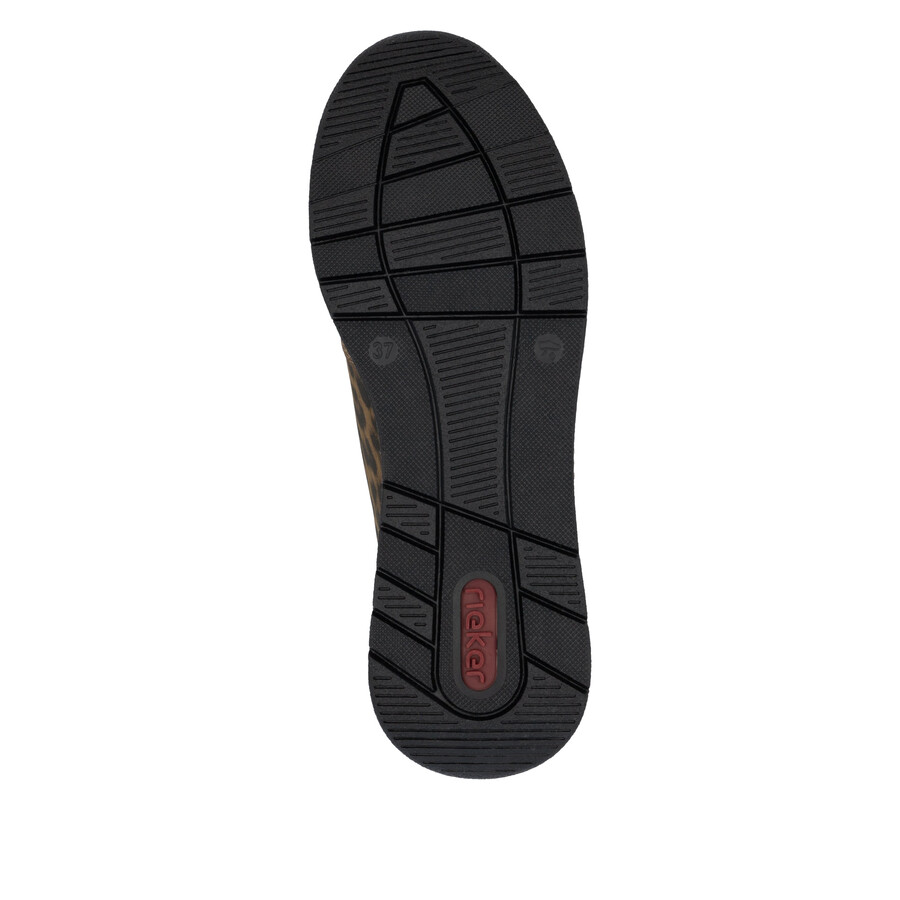 zapatos marrones con cremallera para mujer rieker 58902-24