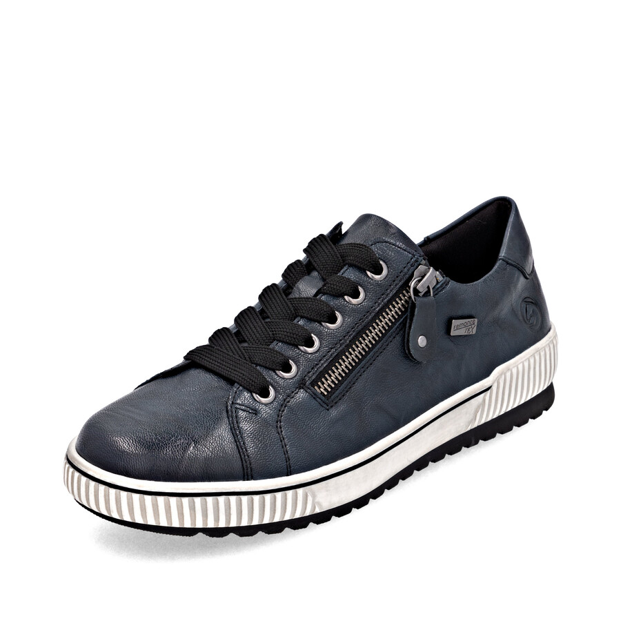 zapatos azules con cremallera para mujer remonte d0700-15