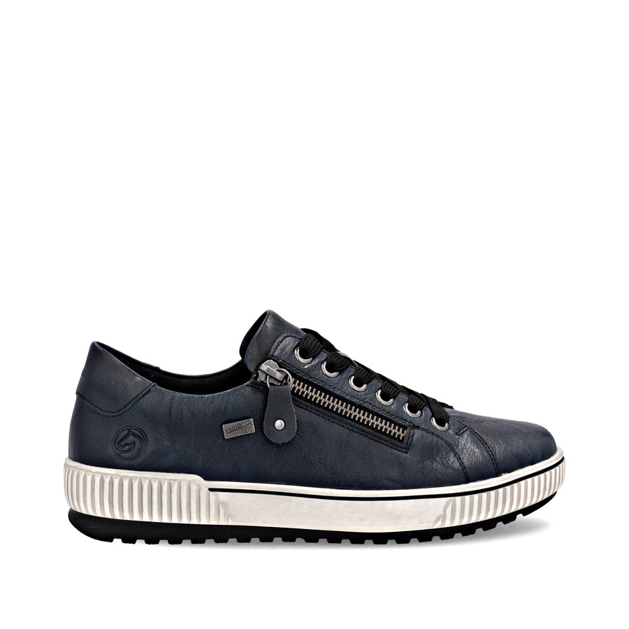 zapatos azules con cremallera para mujer remonte d0700-15