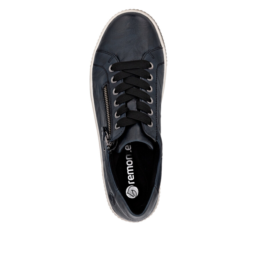 zapatos azules con cremallera para mujer remonte d0700-15