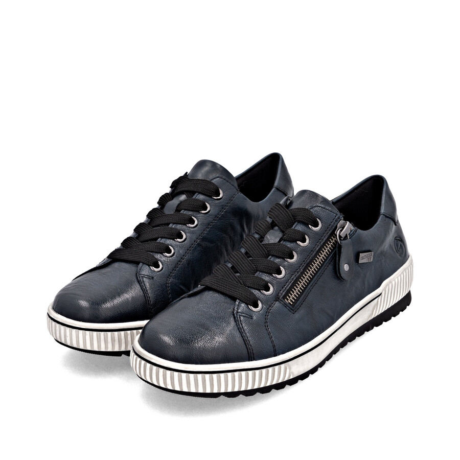 zapatos azules con cremallera para mujer remonte d0700-15