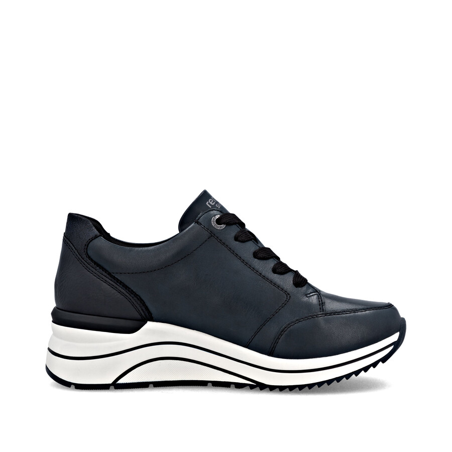 zapatos azules con cremallera para mujer remonte d0t03-15