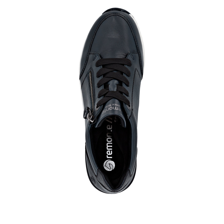 zapatos azules con cremallera para mujer remonte d0t03-15