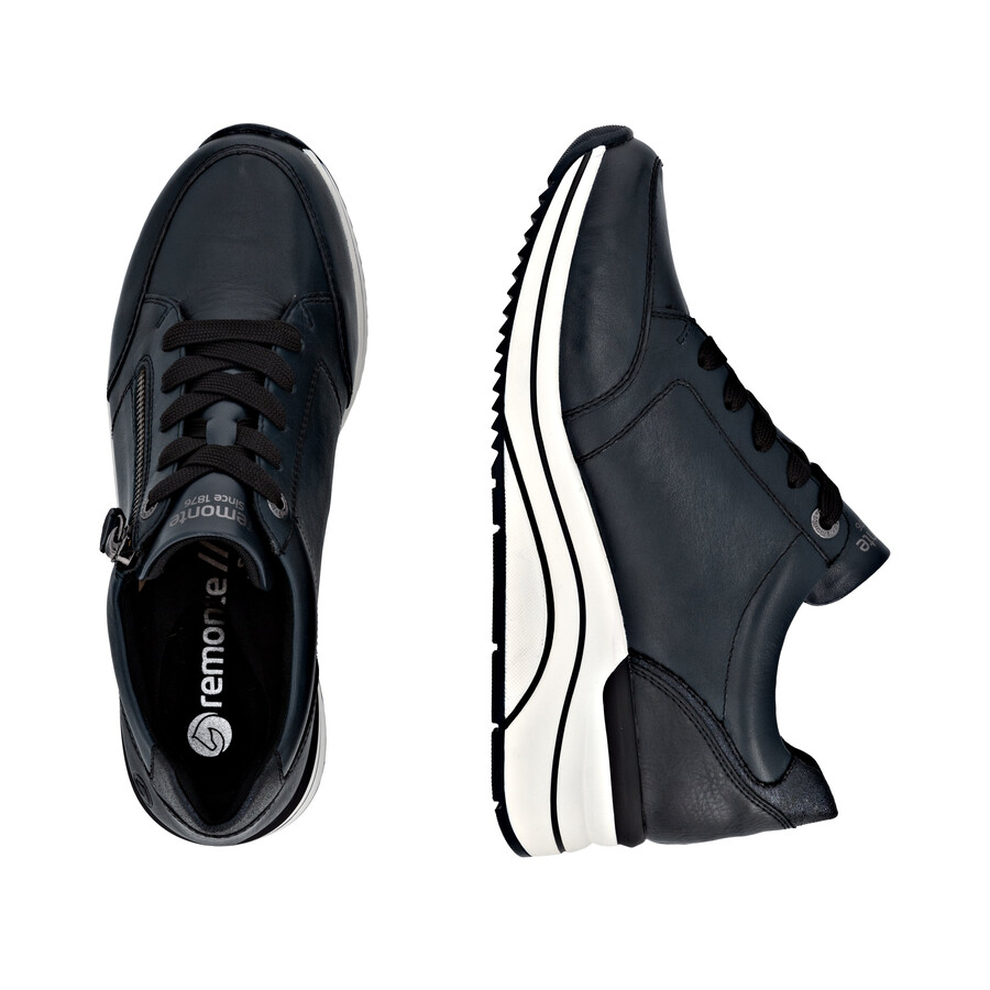 zapatos azules con cremallera para mujer remonte d0t03-15