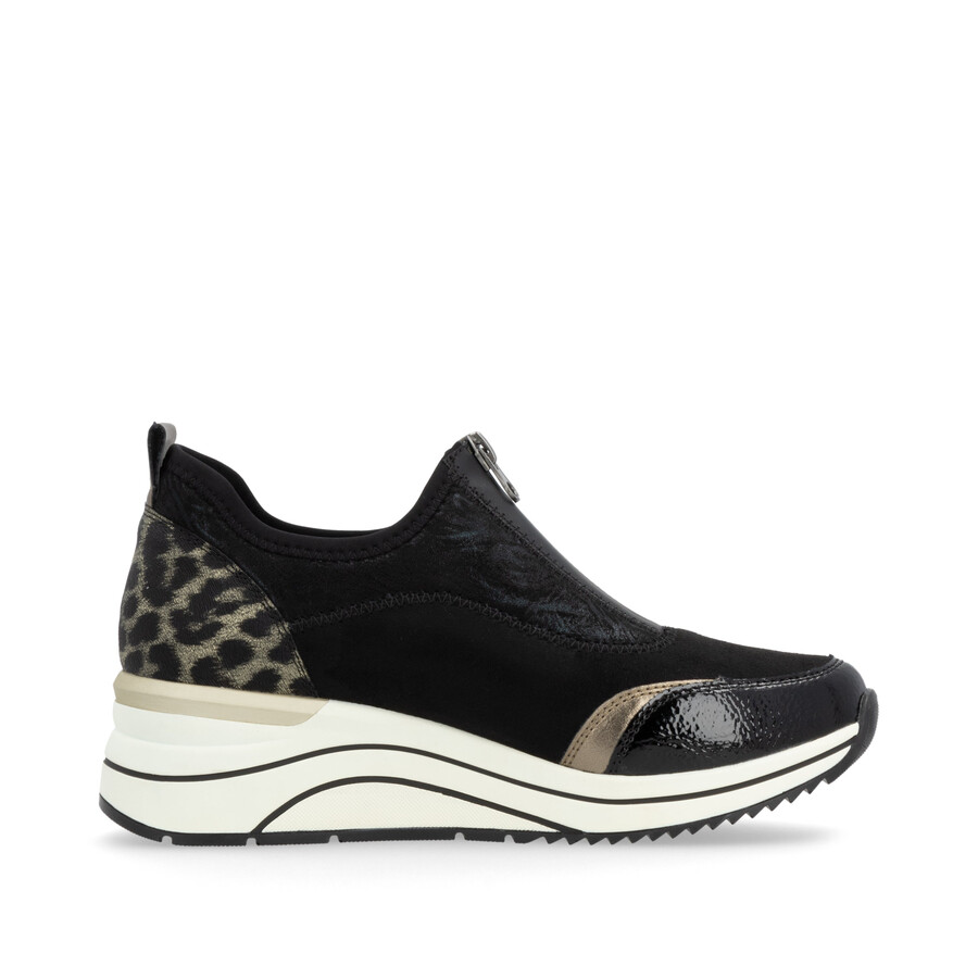 zapatos negros con cremallera para mujer remonte d0t08-02