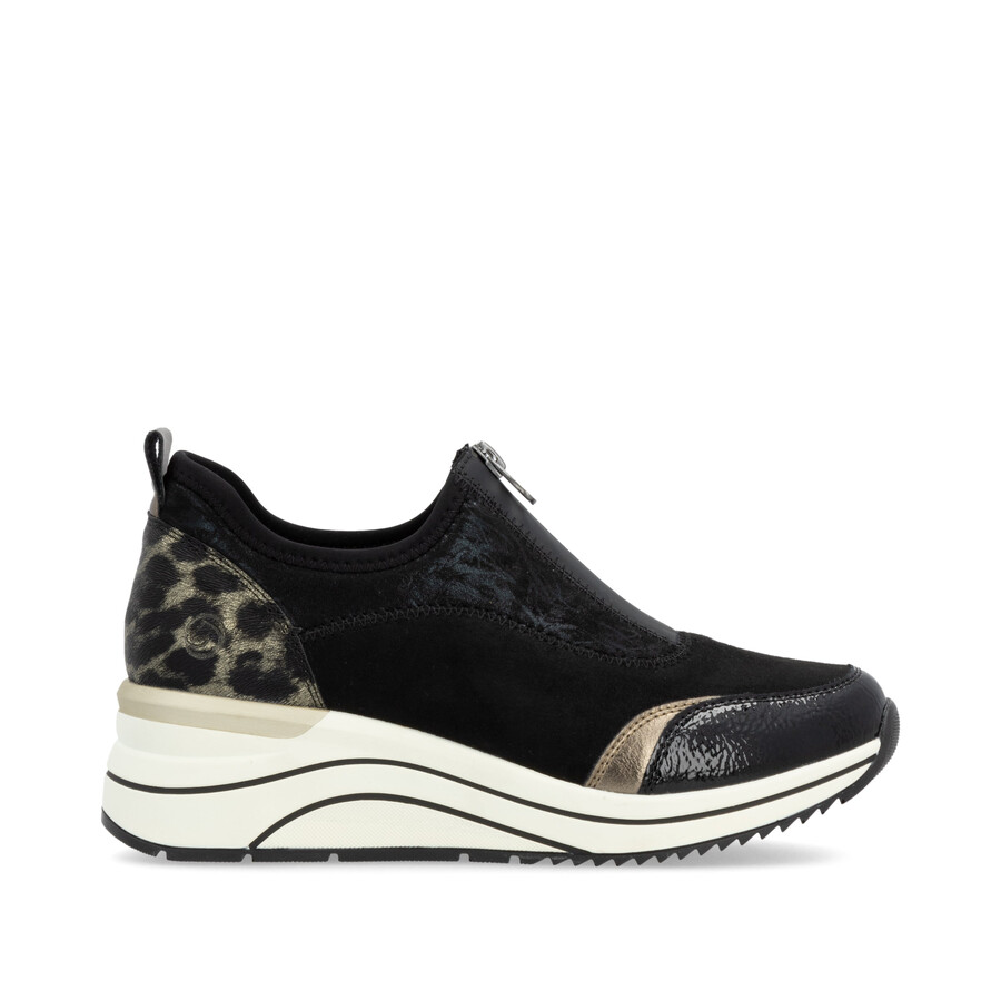 zapatos negros con cremallera para mujer remonte d0t08-02