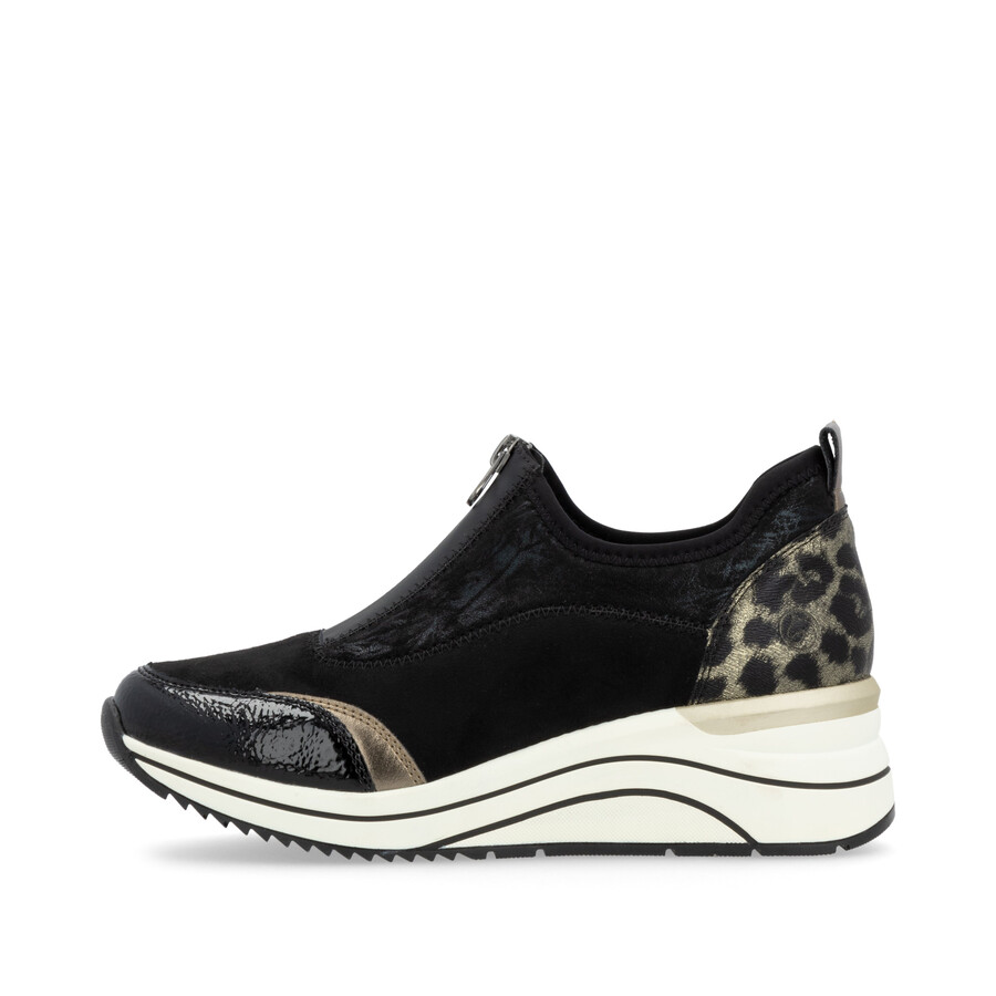 zapatos negros con cremallera para mujer remonte d0t08-02