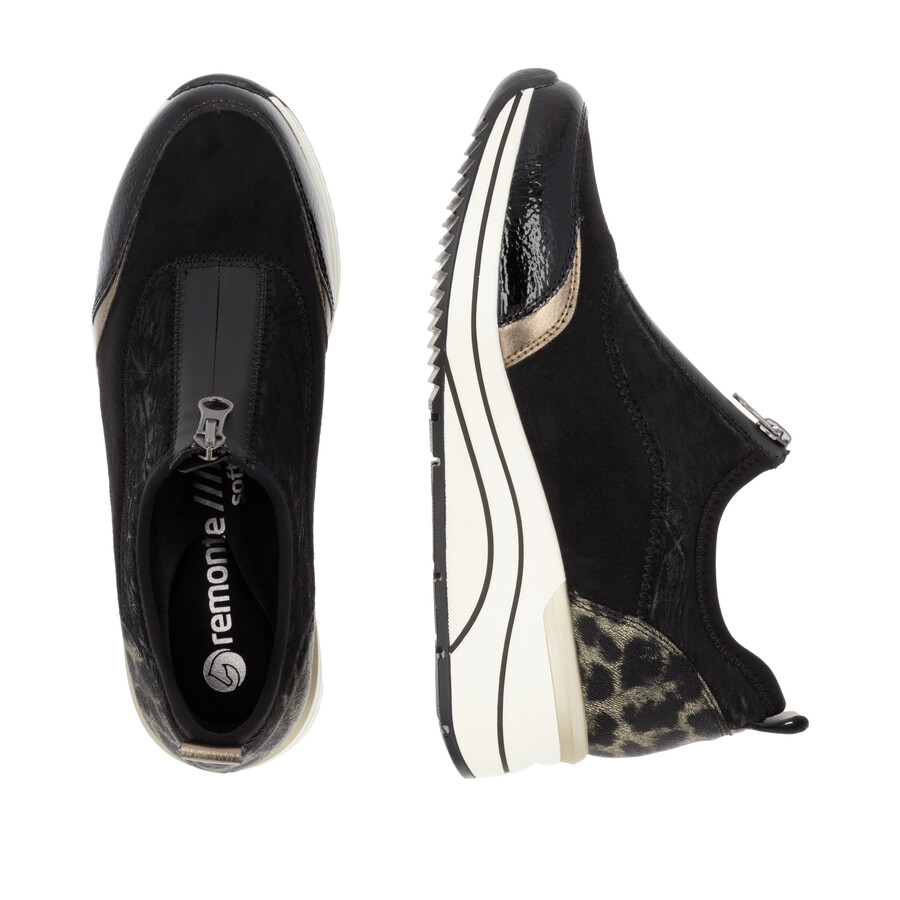 zapatos negros con cremallera para mujer remonte d0t08-02