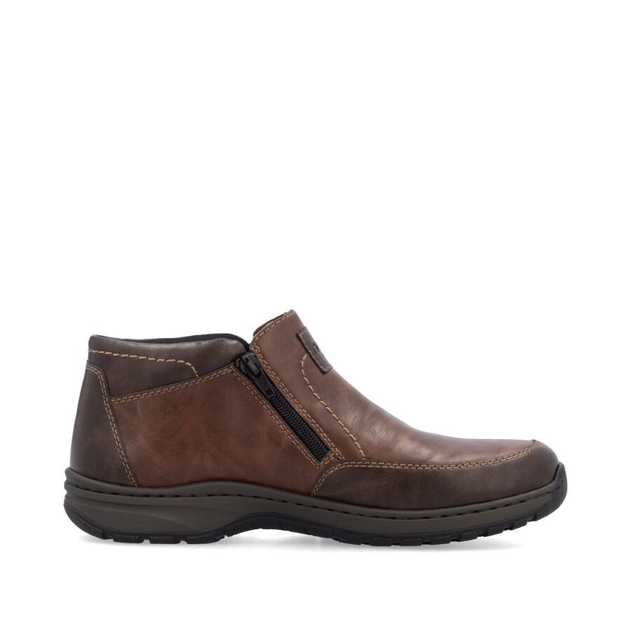 botas marrones con cremallera para hombre rieker 03352-24