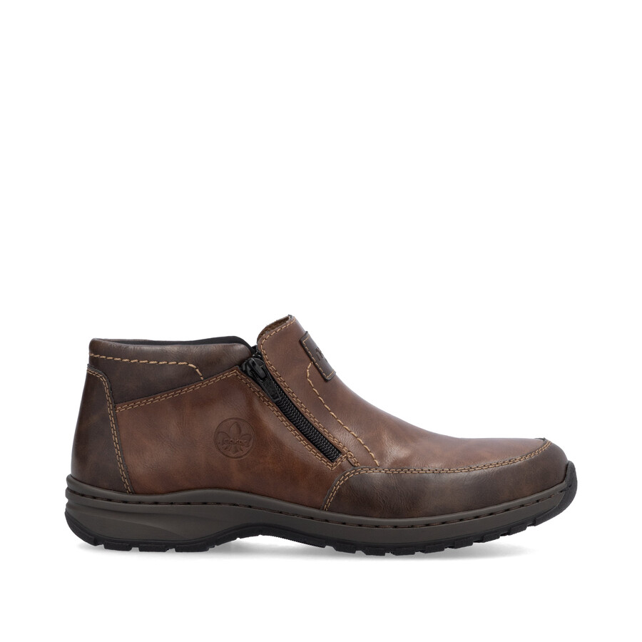 botas marrones con cremallera para hombre rieker 03352-24