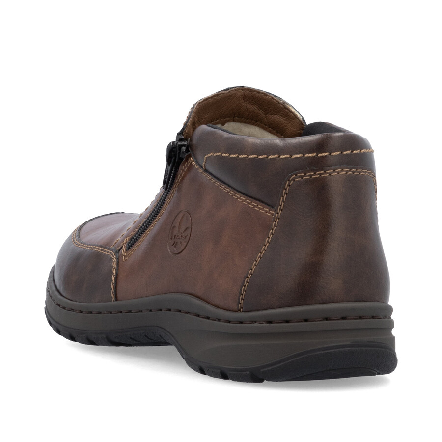 botas marrones con cremallera para hombre rieker 03352-24