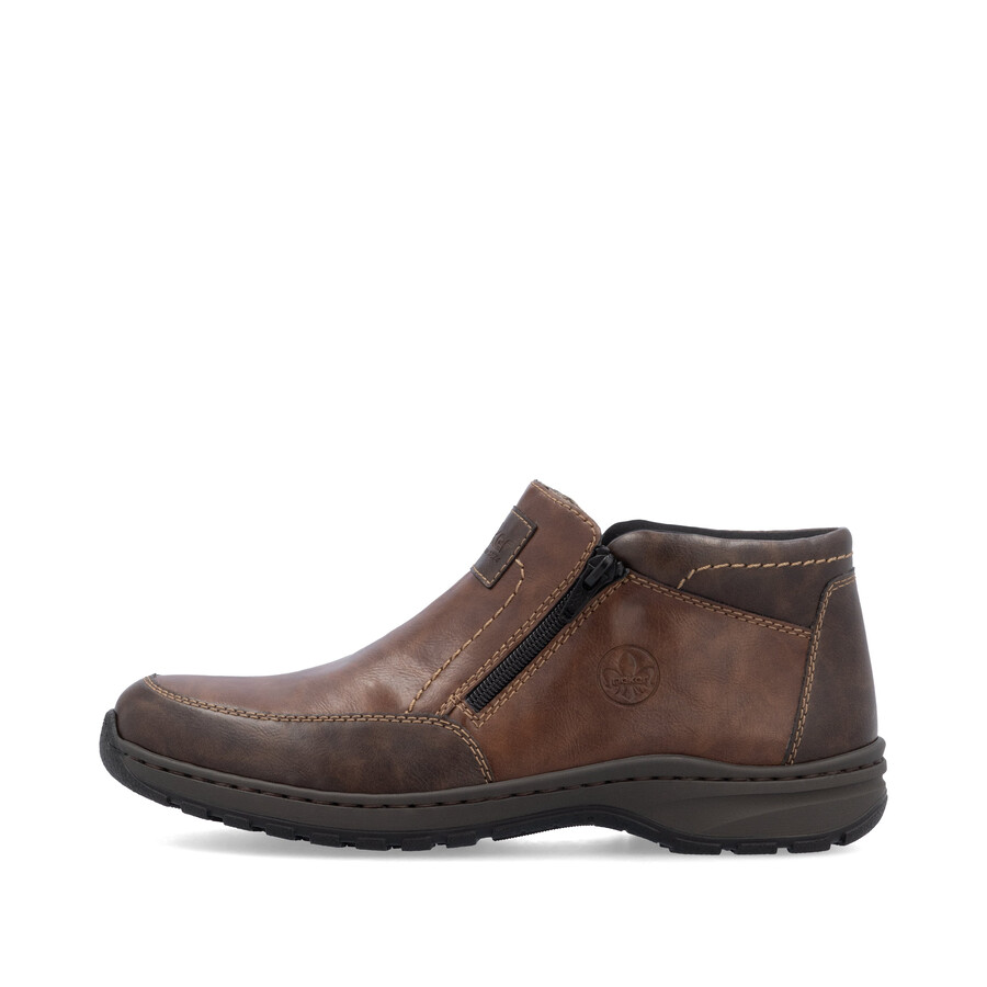 botas marrones con cremallera para hombre rieker 03352-24