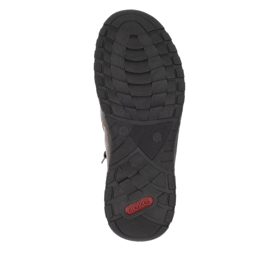 botas marrones con cremallera para hombre rieker 03352-24