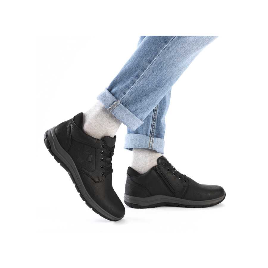 botas negras con cremallera para hombre rieker 03632-00