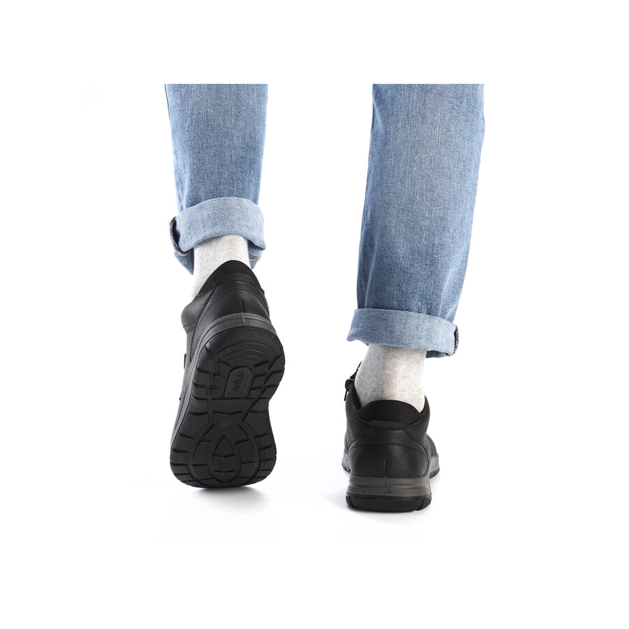 botas negras con cremallera para hombre rieker 03632-00