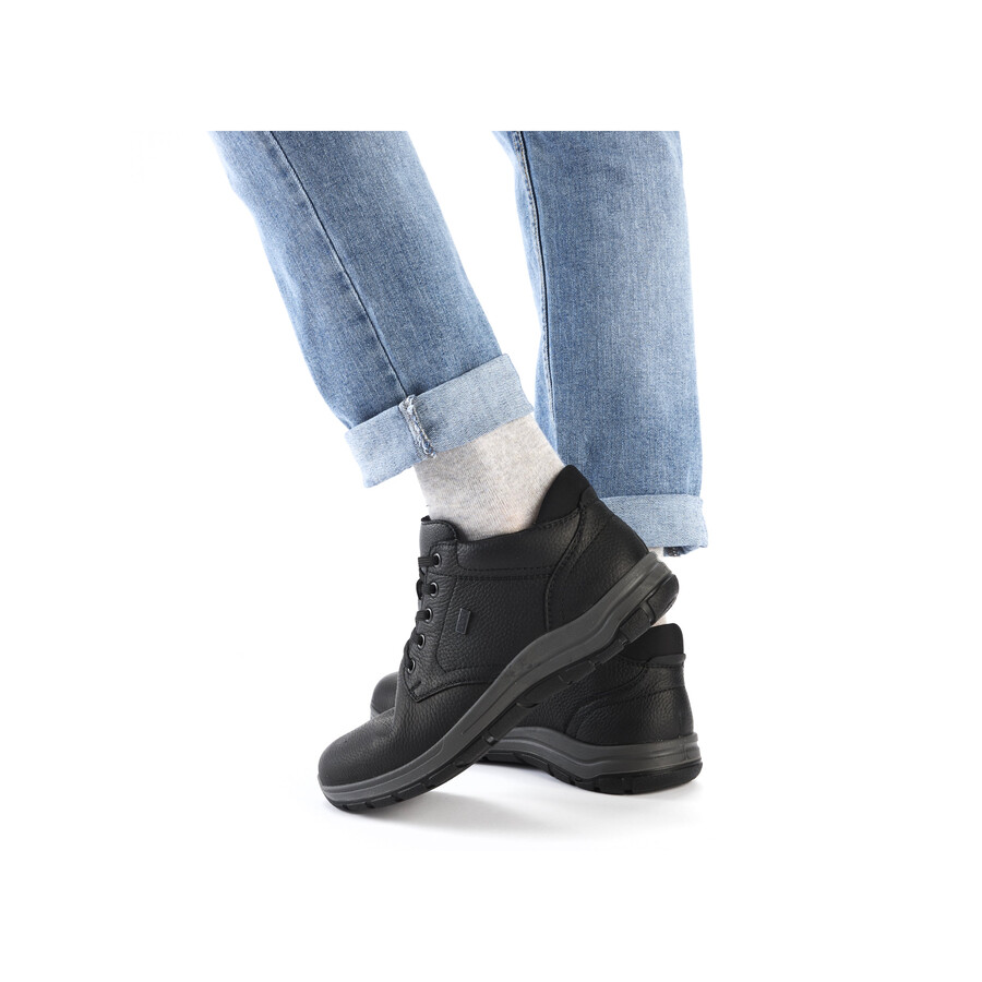 botas negras con cremallera para hombre rieker 03632-00