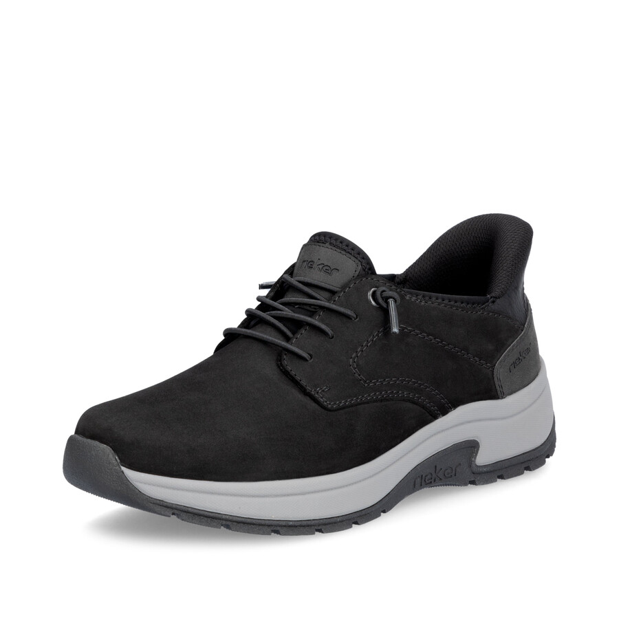 zapatos negros con elástico para hombre rieker 11050-00