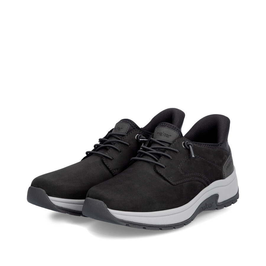 zapatos negros con elástico para hombre rieker 11050-00