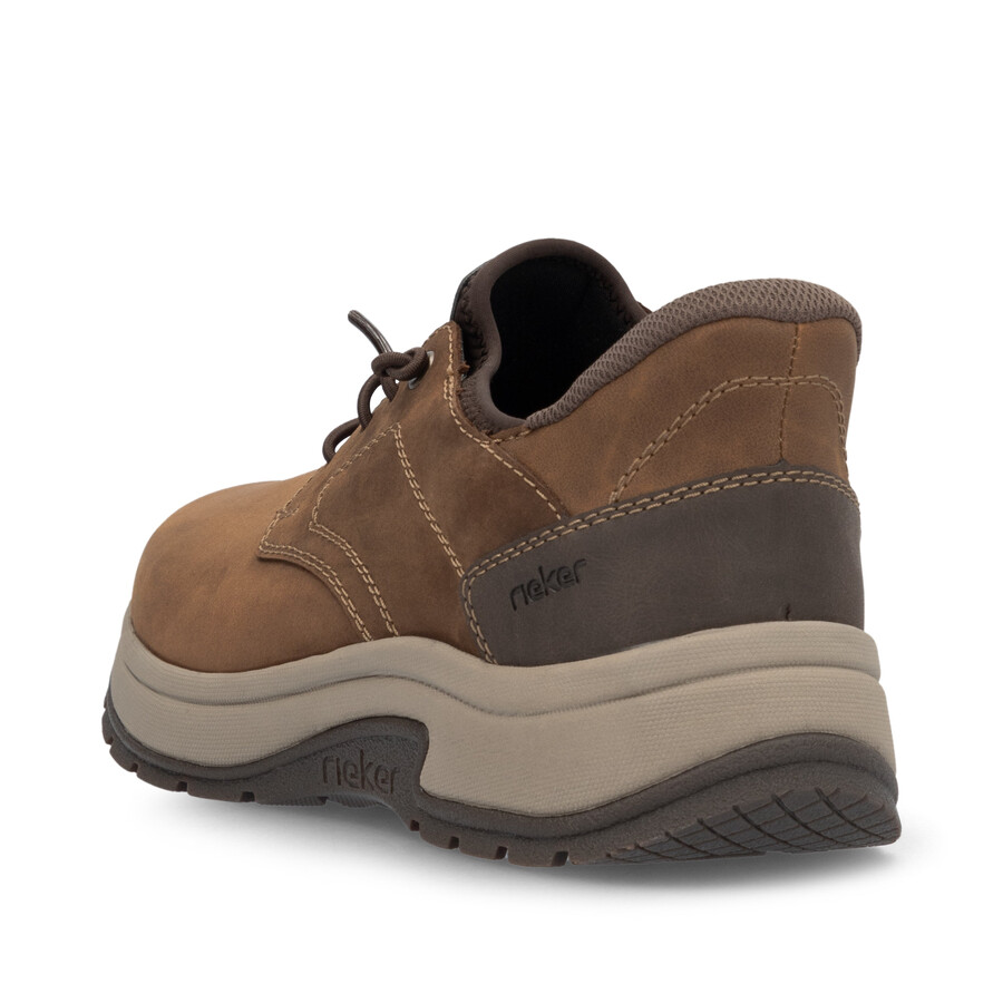 zapatos marrones con elástico para hombre rieker 11050-22