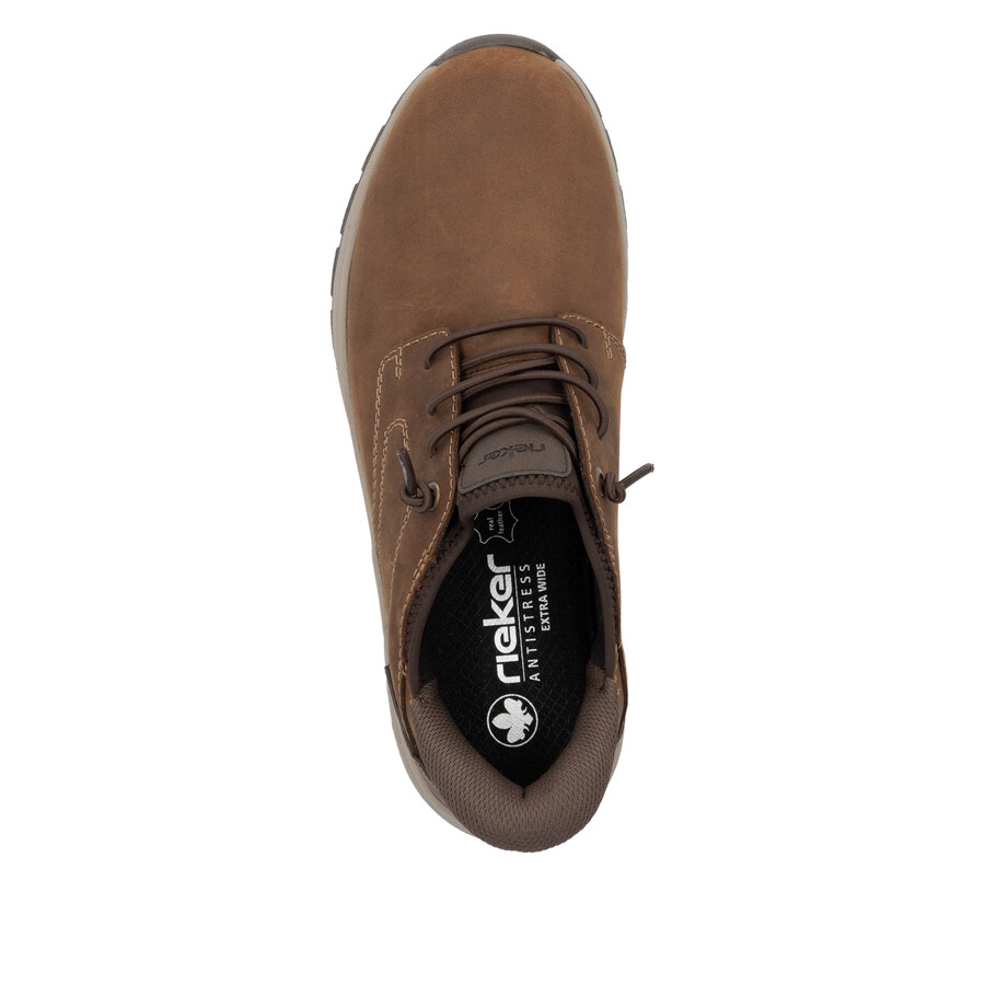 zapatos marrones con elástico para hombre rieker 11050-22