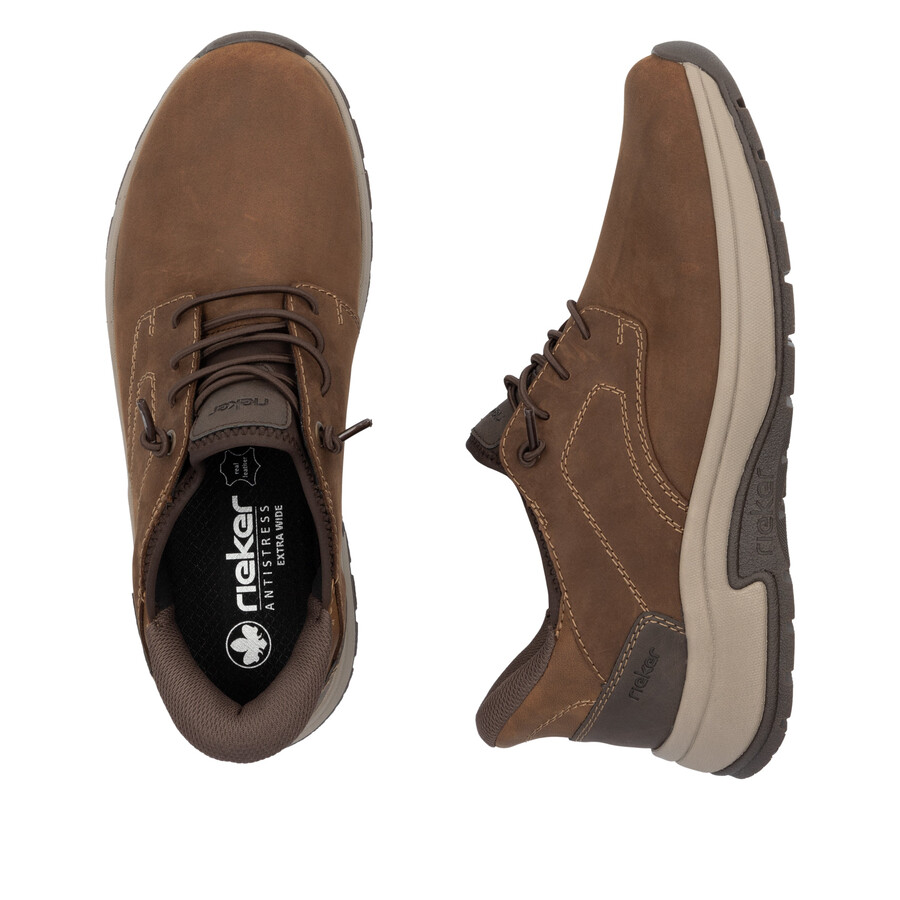 zapatos marrones con elástico para hombre rieker 11050-22