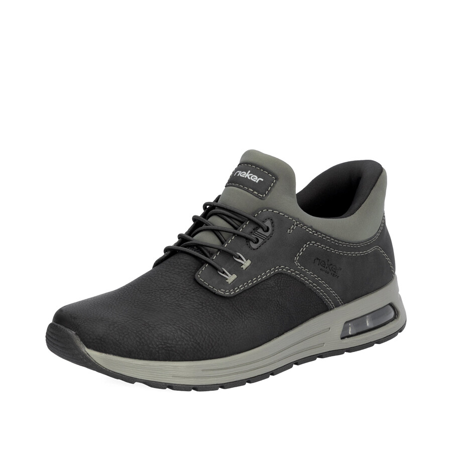 zapatos negros con elástico para hombre rieker b1051-00