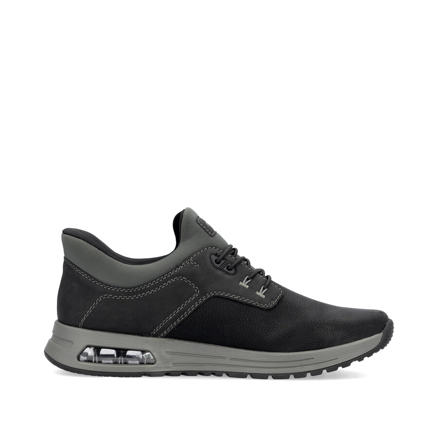 zapatos negros con elástico para hombre rieker b1051-00