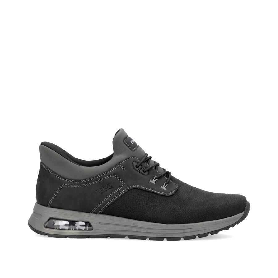 zapatos negros con elástico para hombre rieker b1051-00