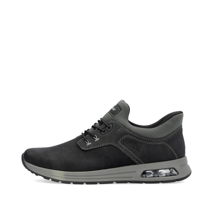 zapatos negros con elástico para hombre rieker b1051-00