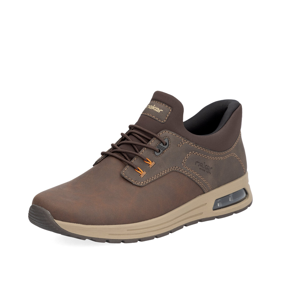 zapatos elásticos marrones para hombre rieker b1051-25