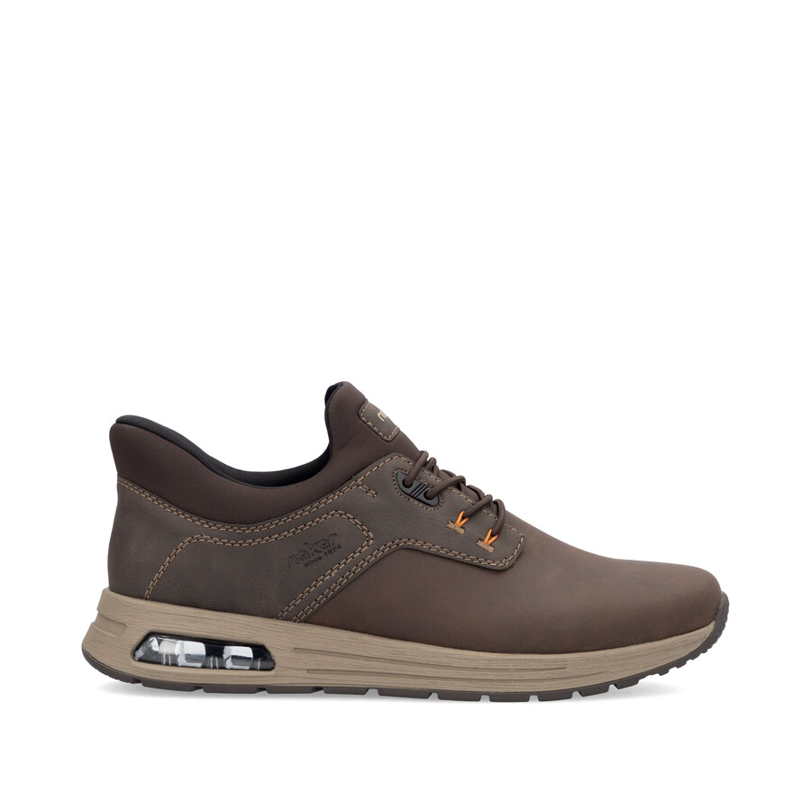 zapatos elásticos marrones para hombre rieker b1051-25