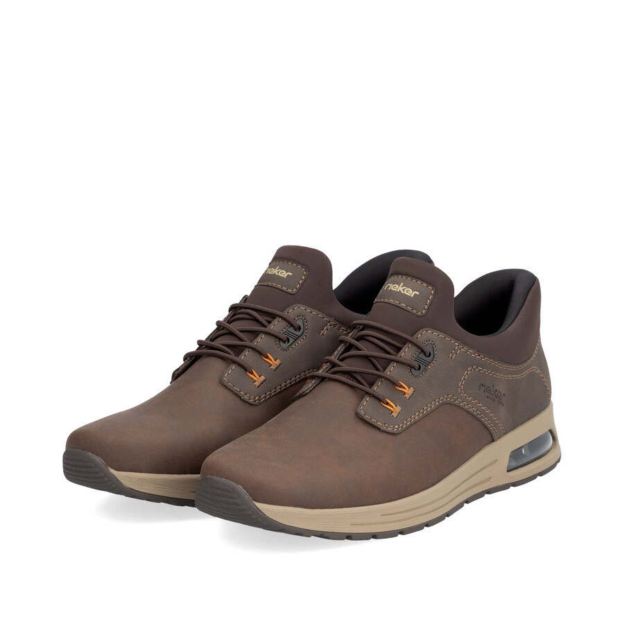 zapatos elásticos marrones para hombre rieker b1051-25