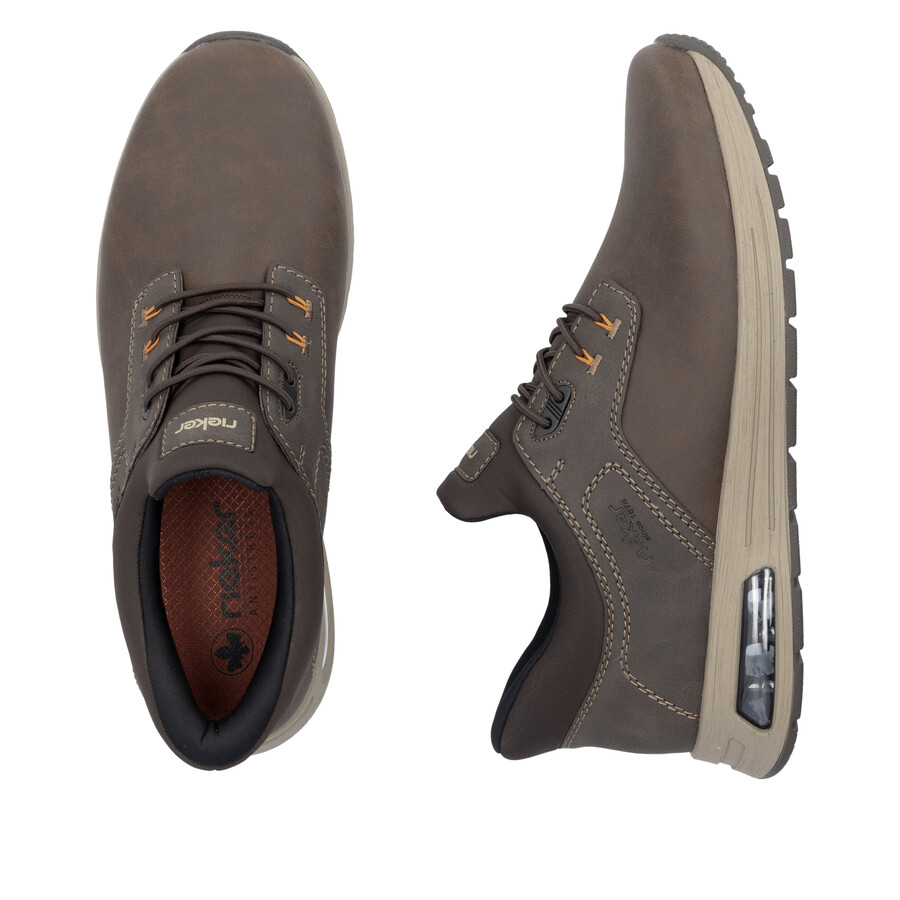 zapatos elásticos marrones para hombre rieker b1051-25