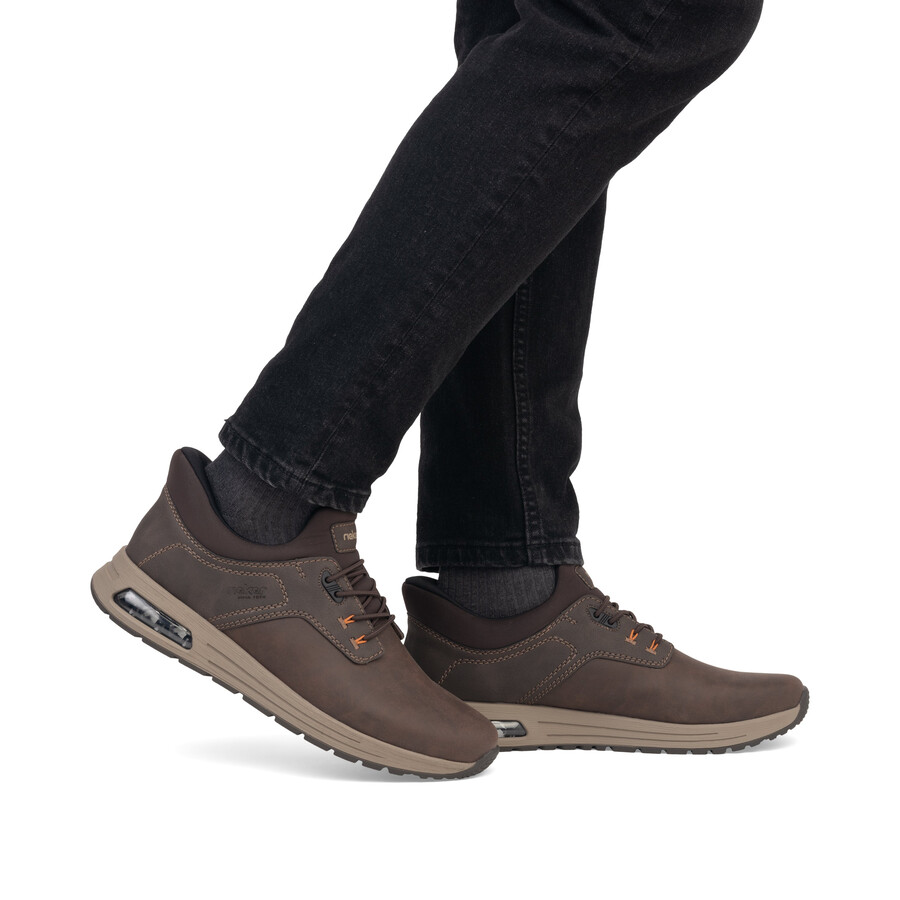 zapatos elásticos marrones para hombre rieker b1051-25