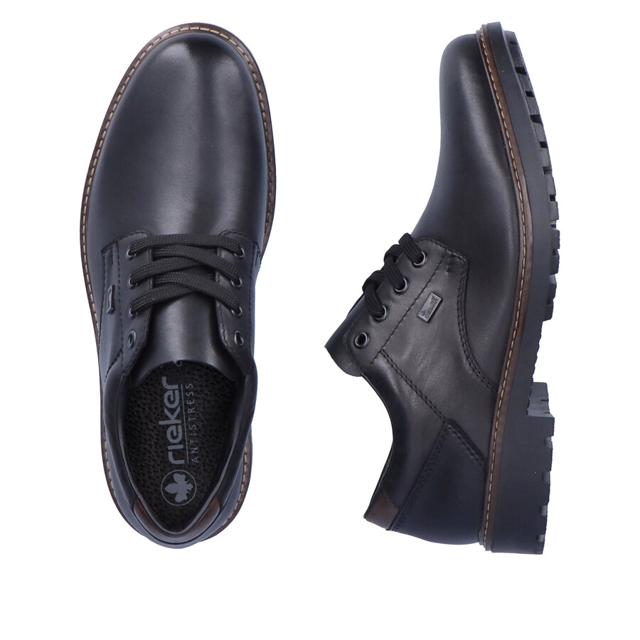 zapatos negros con elástico para hombre rieker f4611-00