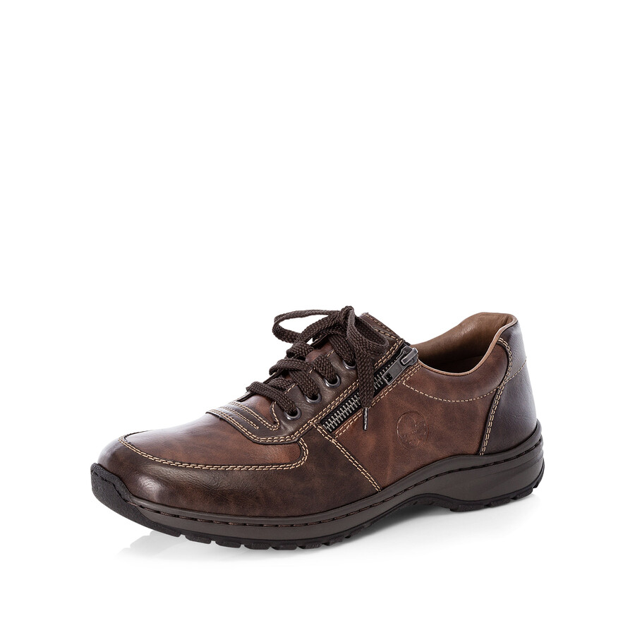 zapatos marrones con cremallera para hombre rieker 03329-25