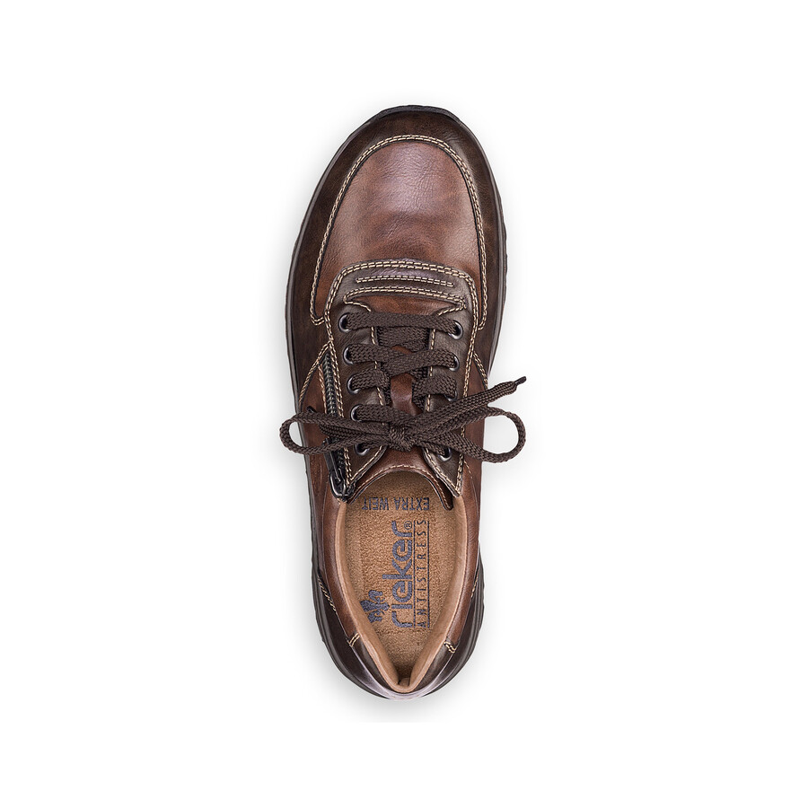 zapatos marrones con cremallera para hombre rieker 03329-25