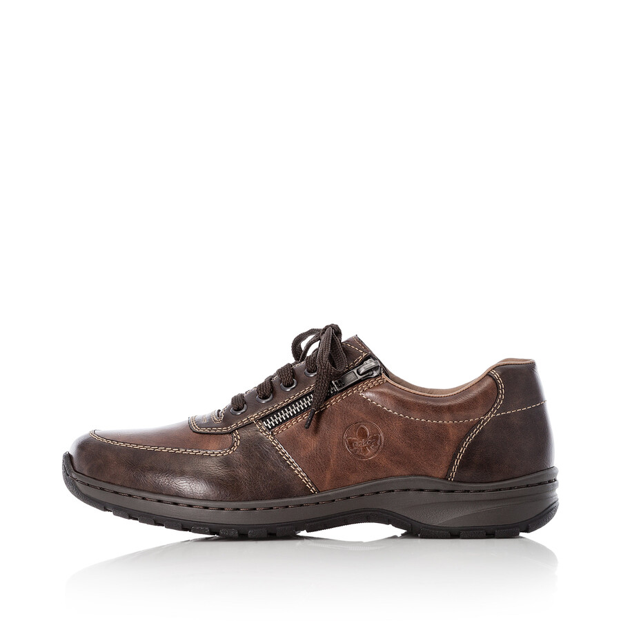 zapatos marrones con cremallera para hombre rieker 03329-25