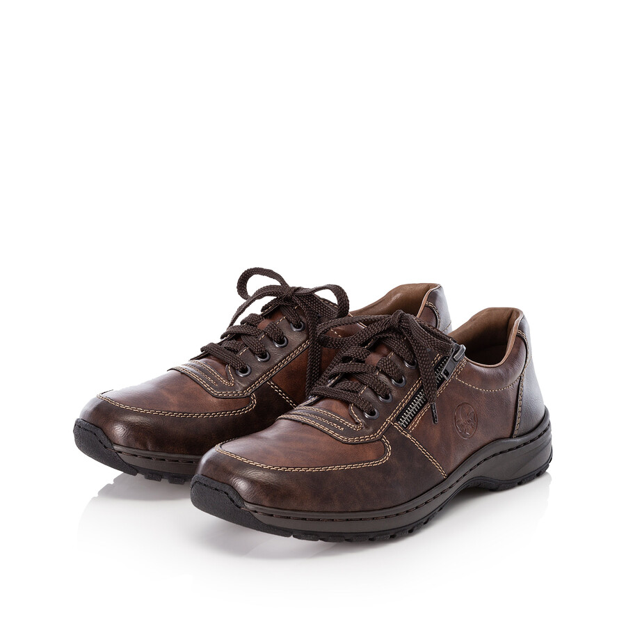 zapatos marrones con cremallera para hombre rieker 03329-25