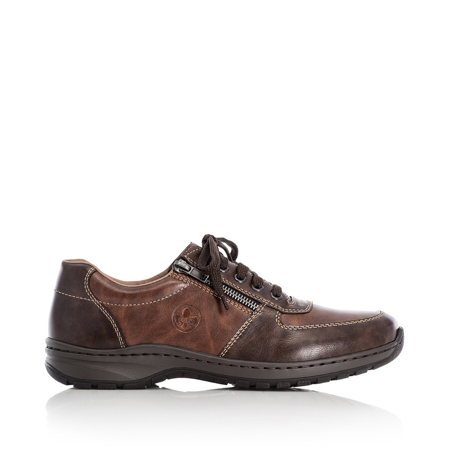 zapatos marrones con cremallera para hombre rieker 03329-25