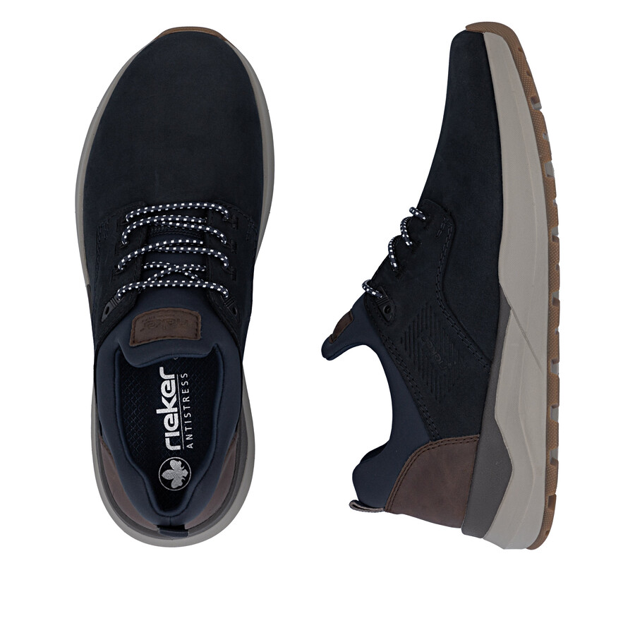 zapatos elásticos azules para hombre rieker 06050-14