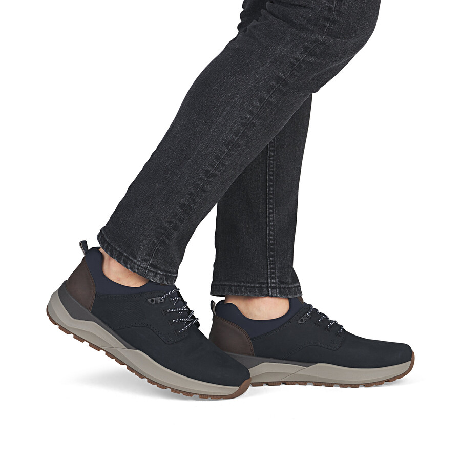 zapatos elásticos azules para hombre rieker 06050-14