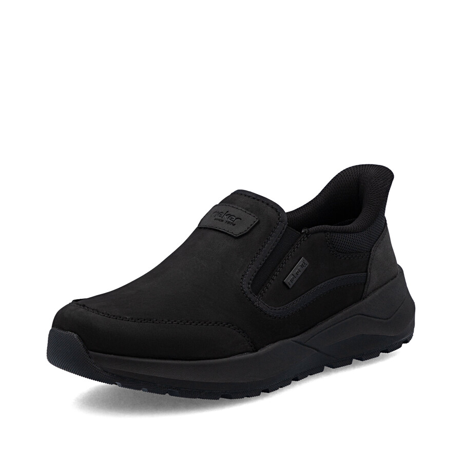 zapatos negros con elástico para hombre rieker 06052-00